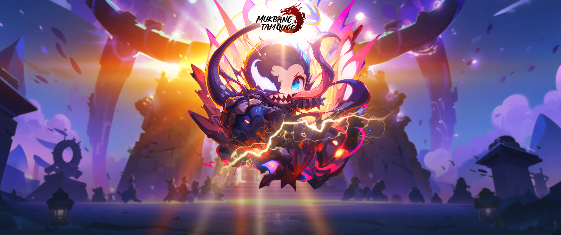 Mukbang Tam Quốc - Game chiến thuật tam quốc cực đỉnh! Dàn trận 6vs6, sưu tập dàn tướng khủng. Điều binh tài tình, đưa thiên hạ quy về một mối.